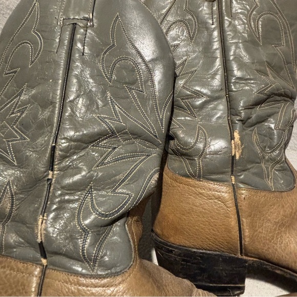 Western Cowboy Men’s Pull On two-tone Boots size 9.5 E - Picture 6 of 15